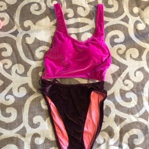 Victoria secret velvet one piece swimsuit XS